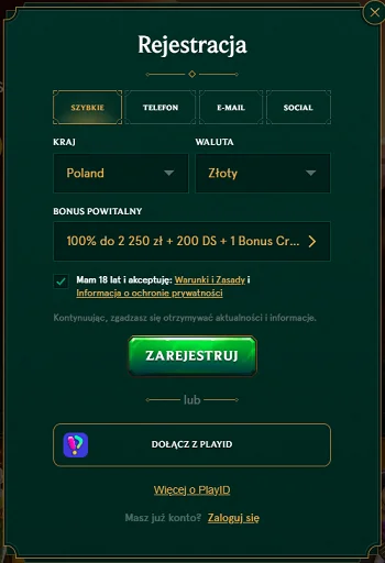 rejestracja-casinia-сasino